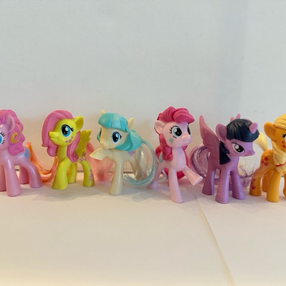 My Little Pony McDonald's MLP Toy Bundle Brushable tail- Set of 6 ponies